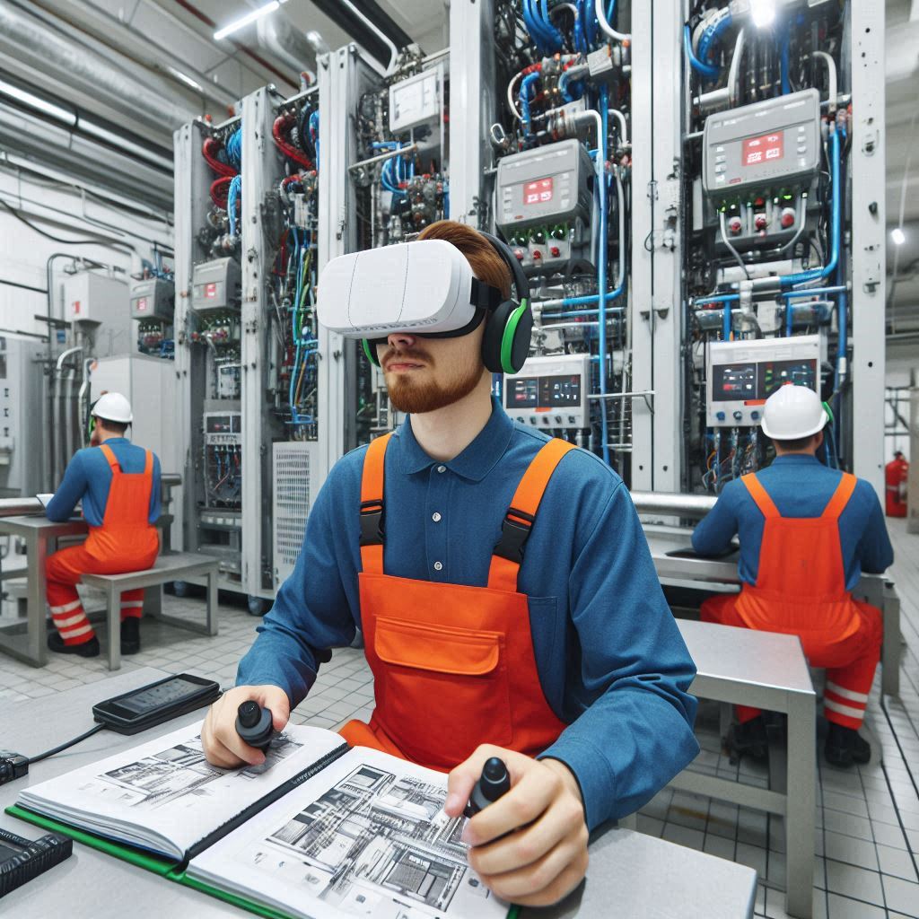 VR simulator for maintenance of industrial power supply systems